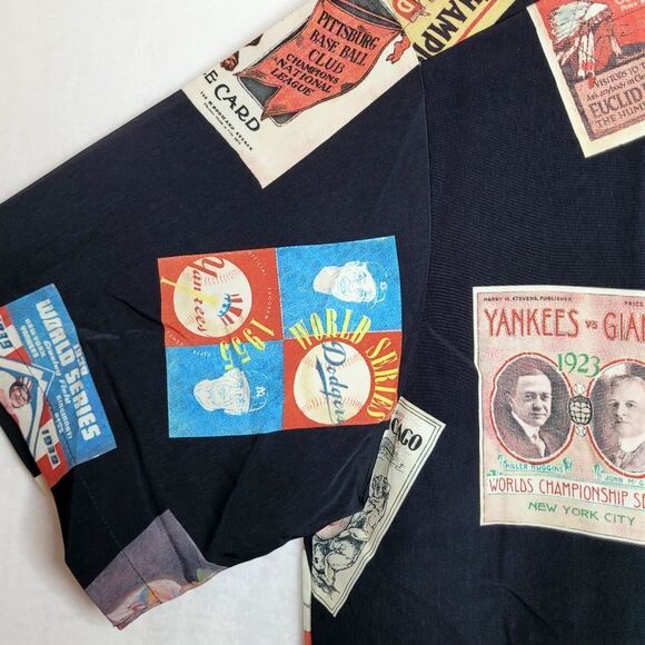 Vintage Sporty Memoreez Baseball Button Down Shirt Size L - Picture 5 of 11